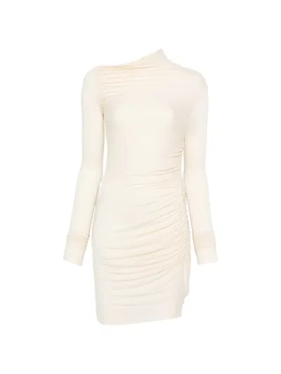 Rick Owens Draped Mini Dress In White