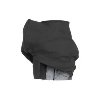 RICK OWENS DRAPED MINI SKIRT