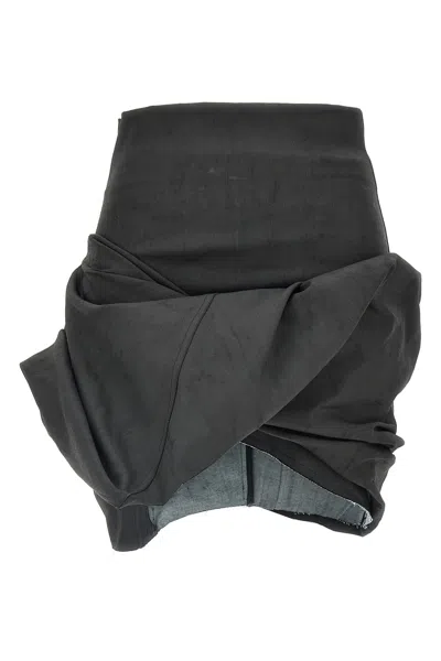 RICK OWENS RICK OWENS 'DRAPED MINI' SKIRT