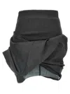 Rick Owens Draped Mini Skirts Black