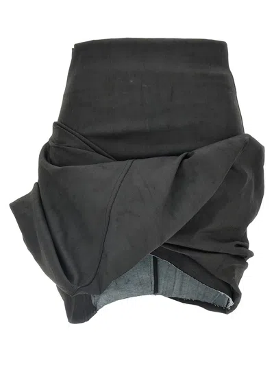 RICK OWENS RICK OWENS 'DRAPED MINI' SKIRT