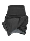 Rick Owens Draped Mini Skirts Black In Black