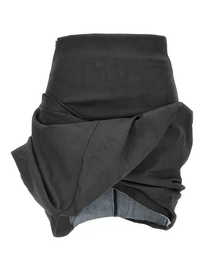 RICK OWENS MINIFALDA - NEGRO