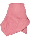 Rick Owens Draped Mini Skirt In Pink