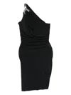 Rick Owens Draped One-shoulder Dress In Black