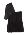 Rick Owens One-shoulder Mini Dress In Black