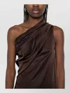 Rick Owens Draped One Shoulder Maxi Dress