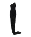 Rick Owens Maxi Abito Monospalla Lido In Black