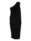 Rick Owens Draped One-shoulder Midi Dress