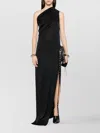 Rick Owens Draped One Shoulder Slit Dress