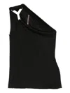 Rick Owens Draped One-shoulder Top In Black