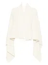 Rick Owens Draped Open-front Cardigan In Neutral