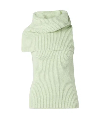 Rick Owens Draped Rib Knitted Turtleneck Sweater In Neutral