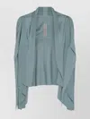 Rick Owens Draped Ribbed Crewneck Knitwear With Long Sleeves In Green