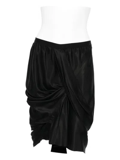 Rick Owens Draped Skirt In Black