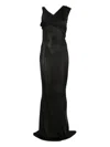 Rick Owens Draped Sleeveless Dress In Black
