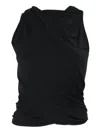 Rick Owens Draped Sleeveless Top In Black