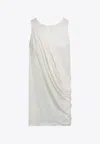 Rick Owens Draped Cotton Sleeveless Top In Neutral Palette