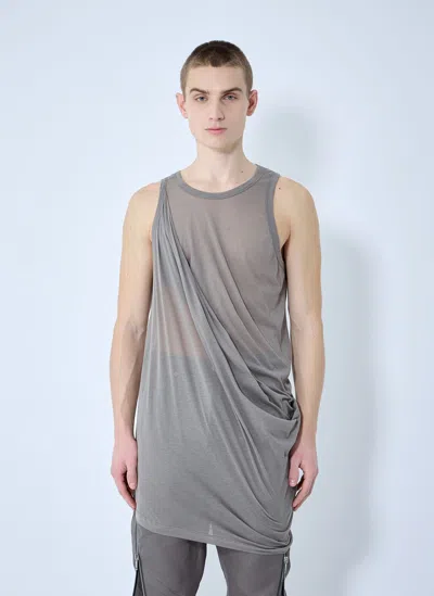 Rick Owens Draped Tank Top In Beige