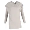 Rick Owens Draped Top In Grey Wool In Grey