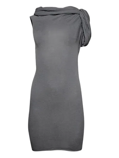 Rick Owens Draped Twist Top In Gray