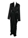 Rick Owens Draped Wrap Dress In Black