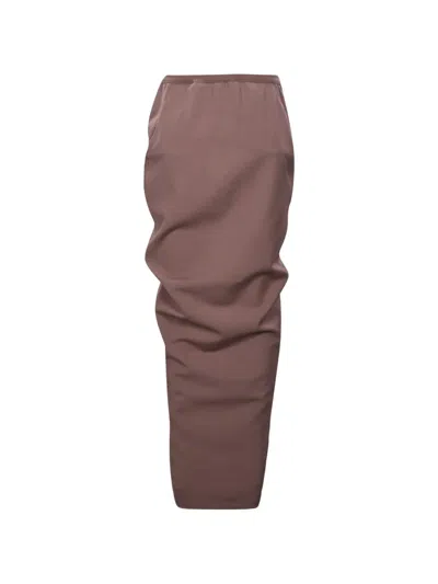 Rick Owens Draped Wrap Maxi Skirt In Red