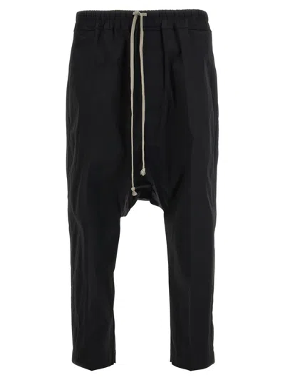 Rick Owens 'drawnstring Cropped' Pants In Black