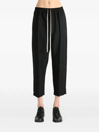Rick Owens Drawstring Astaires Cropped In Black