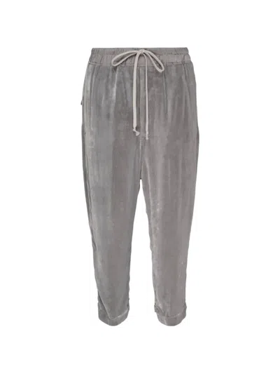 Rick Owens Drawstring Astaires Trousers In Gray