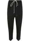 RICK OWENS DRAWSTRING ATAIRES CROPPED TROUSERS,RP01D2303.ZL