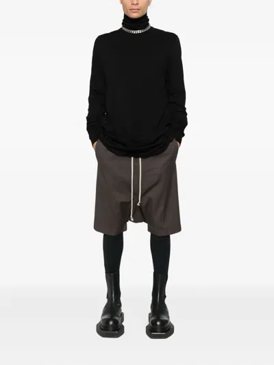 RICK OWENS DRAWSTRING BERMUDA SHORTS