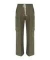 Rick Owens Drawstring Cargo Pants In Green