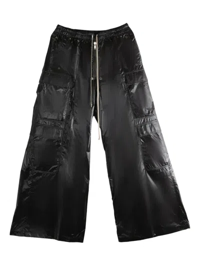 Rick Owens Drawstring Cargo Pants In Black