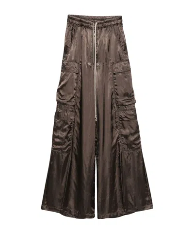 Rick Owens Drawstring Cargo Pants In Brown