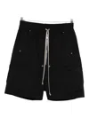 Rick Owens Drawstring Cargo Shorts In Black