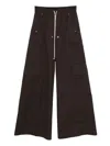 Rick Owens Dust Grey Wide Bela Cotton Trousers Men