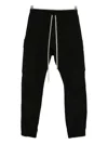 Rick Owens Cargo Trousers With Drawstring And Pockets In Black