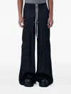 Rick Owens Black Concordians Tailored Cargobelas Cargo Pants In Black