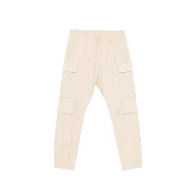 Rick Owens Drawstring Cargo Trousers In Neutral