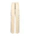 Rick Owens Multi-pocket Cargo Trousers White In Pink
