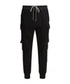 Rick Owens Men Mastodon Megacargo Organic Cotton Jogging Trouser In Black