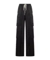 Rick Owens Cargobelas Drawstring Elasticated Trousers In Black