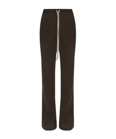 Rick Owens Drawstring Casual Pants In Brown