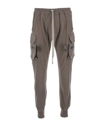 Rick Owens Mastodon Jersey-knit Cargo Trousers In Brown