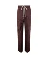 Rick Owens Drawstring Casual Pants In Red