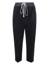 Rick Owens Drawstring Corduroy Trousers In Black