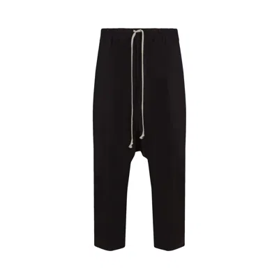 Pre-owned Rick Owens Drawstring Cropped Pants 'black' | Men's Size 52