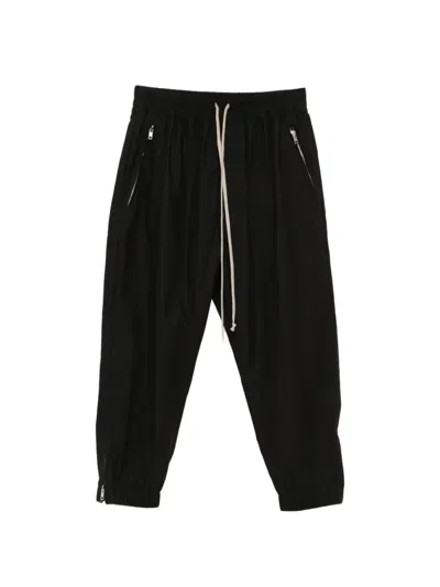 Rick Owens Drawstring Cropped Trousers In Black