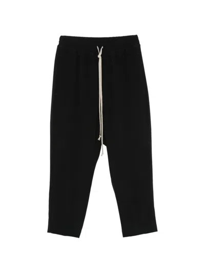 Rick Owens Drawstring Cropped Trousers In Black